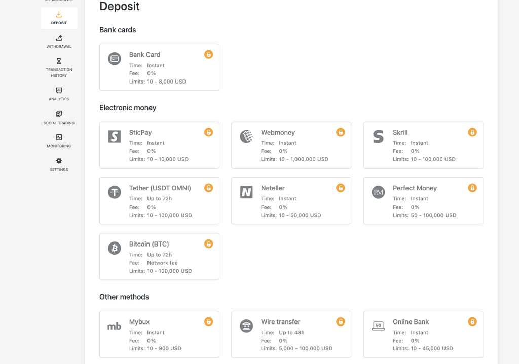 Resumen de los sistemas operativos de trading de Exness